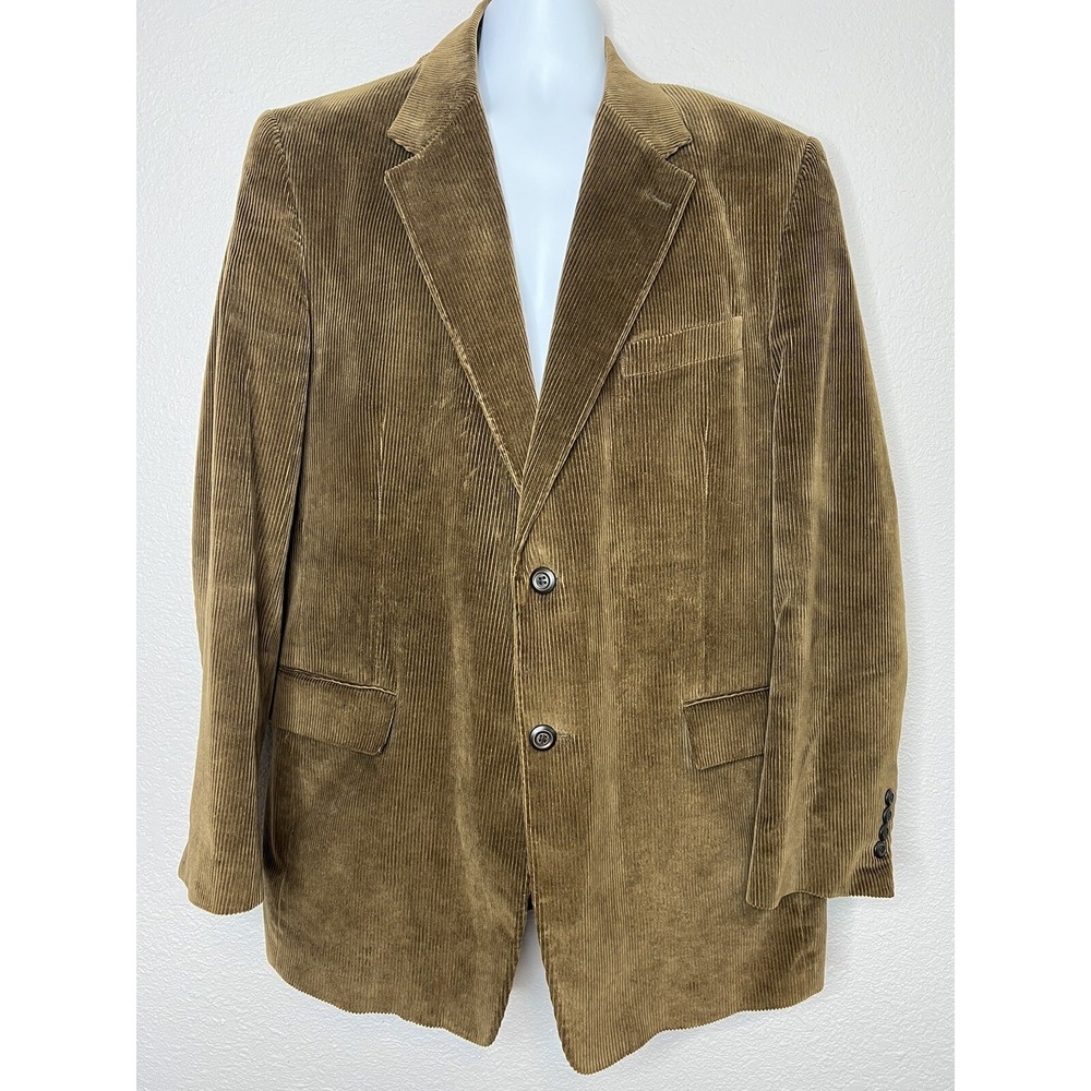 Calvin America Size 44 L Men's Brown‎ Lined Corduroy Sports Coat